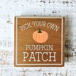 *Pick Your Own Pumpkin Patch Square Block 4”